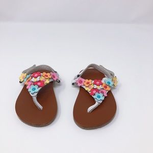 Leather Foral Sandals